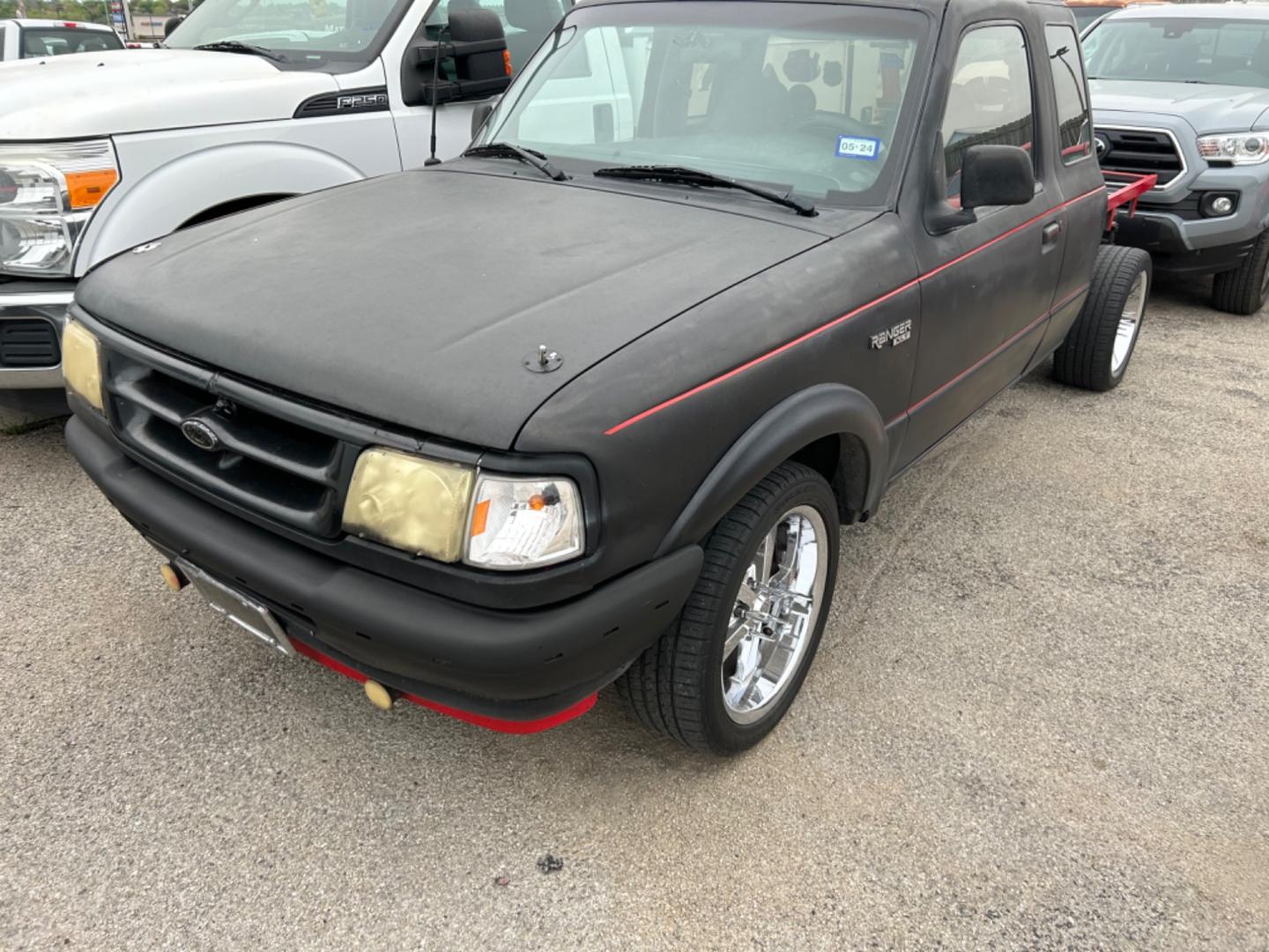 1996 Black Ford Ranger Splash SuperCab 2WD (1FTCR14UXTP) with an 3.0L V6 OHV 12V engine, located at 1687 Business 35 S, New Braunfels, TX, 78130, (830) 625-7159, 29.655487, -98.051491 - Photo#0